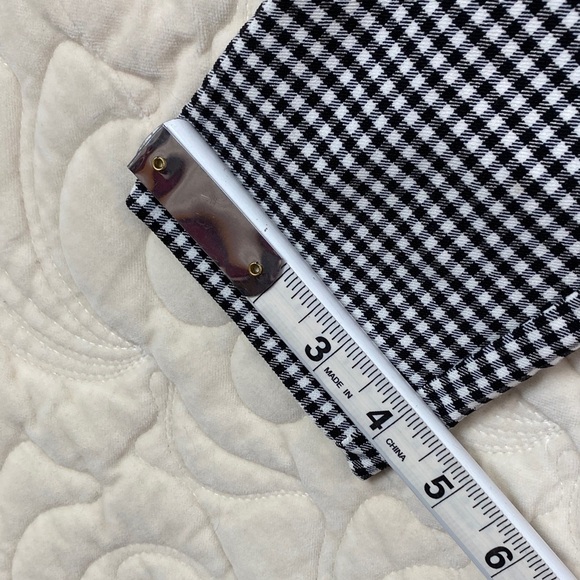 Zara Gingham Leggings Fitted Pants - Picture 6 of 12